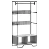 vidaXL Věšák na kabáty šedý Sonoma 90x50x180 cm materiál na Náhled obrázku produktu 1