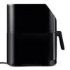Side view of a black air fryer on a white background. Podgląd zdjęcia produktu