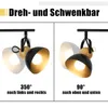 ZMH reflektor sufitowy vintage czarna lampa sufitowa 4 Podgląd zdjęcia produktu 3