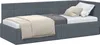 vidaXL Rohový rám postele s čelem tmavě šedý 80 cm x 200 cm Náhled obrázku produktu 1