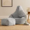 icon Bean Bag Dalton ze stołkiem, szary, sznurek, duży, Podgląd zdjęcia produktu 4