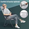 CASARIA® 4x Chaises de jardin pliantes Gris Chiné en Voir les images du produit 2