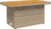 vidaXL Tavolo da giardino beige 90x55x71 cm in poly rattan Anteprima dell’immagine prodotto 1