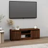 vidaXL TV skrinka s dvierkami Hnedá dubová optika 102x30x36 Náhľad obrázku produktu 2