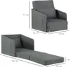 HOMCOM HOMCOM sofa rozkładana pokrowiec zmywalny sofa Podgląd zdjęcia produktu 2