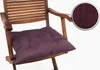 A purple cushion on a wooden chair. Produktbild-Vorschau