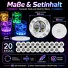 20er-Set LED-Glasuntersetzer, 7 Farben, selbstklebend, 6 Produktbild-Vorschau 7