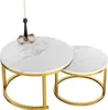 Home Heaven® Couchtisch Rund Marmor 2er Set – Runder Couch Produktbild-Vorschau 1