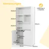COSTWAY 5-poziomowy regał na książki, 155 cm biblioteczka z Podgląd zdjęcia produktu 3