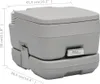 vidaXL Tragbare Campingtoilette Grau 10 + 10 L Produktbild-Vorschau 7