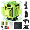 A collage of a laser level and its accessories on a white background. Produktbild-Vorschau