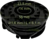 5 bobine di filo per Greenworks G40LT G40LT30 2101507 21107 Anteprima dell’immagine prodotto 2