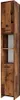 A tall, narrow wooden cabinet with two doors and an open shelf in the middle. Náhled obrázku produktu