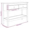 A diagram illustrating the dimensions of a console table. Produktbild-Vorschau