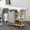 HOMCOM Wäschekorb 57,4 L Wäschebox mit Bügelbrett und Produktbild-Vorschau 2