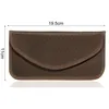 A brown Faraday bag with dimensions indicated. Produktbild-Vorschau