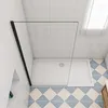 A modern bathroom with a walk-in shower. Produktbild-Vorschau