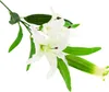 Lys Blanc Fleurs artificielles Branche de lys Voir les images du produit 5