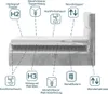 OXM Kontinentales Bett 90 Arco Kronos 9 90 x 108 x 210 cm Produktbild-Vorschau 5