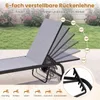 COSTWAY 2er Set Gartenliege mit Rollen, Sonnenliege bis Produktbild-Vorschau 5