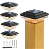 Forever 4 Stück Solar Pfostenleuchten, 8LED Solarleuchten Produktbild-Vorschau 1