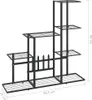 vidaXL Stojak na kwiaty 94,5x25x88 cm czarny metal Podgląd zdjęcia produktu 7