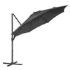 A dark gray cantilever umbrella is shown against a white background. Produktbild-Vorschau