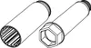 Two cylindrical plumbing components are shown in a line drawing style against a white background. Produktbild-Vorschau