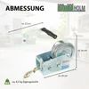 Handseilwinde 1130 kg Zuglast 10m Seil 5mm Seilstärke Produktbild-Vorschau 3