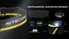 Marketing image showcasing a Nitecore headlamp with details about its headband. Anteprima dell’immagine prodotto