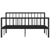 vidaXL Bettgestell Schwarz Metall 160×200 cm -  Betten & Produktbild-Vorschau 4