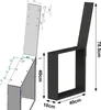 DanDiBo 2x gambe della panca in metallo nero con schienale Anteprima dell’immagine prodotto 2