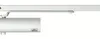 A silver door closer with a sliding arm, mounted on a white background. Produktbild-Vorschau