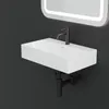 HAGO24 Waschbecken Keramik 605x365x130mm eckig Produktbild-Vorschau 4