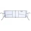 The underside of a white folding table with gray metal legs is shown against a white background. Produktbild-Vorschau