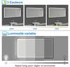 Miroir LED 120x70cm avec cadre noir, tricolore + anti-buée Voir les images du produit 3