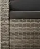 vidaXL 3-tlg. Garten-Lounge-Set mit Kissen Grau Poly Rattan Produktbild-Vorschau 8