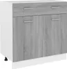 vidaXL Unterschrank mit Schublade Grau Sonoma 80x46x81,5 cm Produktbild-Vorschau 4