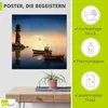 ARTland Poster Kleiner Hafen mit Leuchtturm Größe: 50x50 cm Produktbild-Vorschau 2