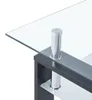vidaXL Couchtisch Grau Transparent 95x55x40 cm Hartglas Produktbild-Vorschau 5