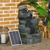 Outsunny Gartenbrunnen Solar Springbrunnen mit 4 Stufen, Produktbild-Vorschau 2