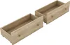 Two open wooden drawers with small knobs, shown from a slightly elevated diagonal angle against a white background. Produktbild-Vorschau