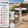 tectake® vysoký stůl Eren kulatý s krytem stolu plastové Náhled obrázku produktu 3
