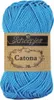 A ball of blue yarn with a brown paper label. Produktbild-Vorschau