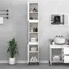 vidaXL Badschrank Weiß 30x30x190 cm Holzwerkstoff Produktbild-Vorschau 2