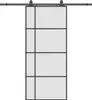 vidaXL Schiebetür mit Beschlag Schwarz 90x205 cm ESG-Glas Produktbild-Vorschau 1