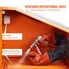 Inside view of a sandblasting cabinet with a spray gun and gloved hands. Anteprima dell’immagine prodotto