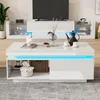 okwish Tavolo da conferenza lucido con illuminazione a LED, Anteprima dell’immagine prodotto 2