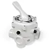 A white multi-port valve with a lever handle, likely for a pool or spa filter system. Produktbild-Vorschau