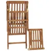 Liegestuhl mit Auflage Cremeweiß Massivholz Teak Produktbild-Vorschau 6